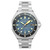 Men's Dumas Automatic Blue Yonder with Silver-Tone Solid Stainless Steel Bracelet Watch 44mm