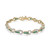 Emerald (2-1/2 ct. t.w.) and Diamond (5/8 ct. t.w.) Swirl Link Bracelet in 14k Gold