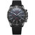Men's Chronograph Black Silicone Strap Watch 43mm