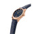 Women's Swiss Classic Diamond (3/8 ct. t.w.) Navy Leather Strap Watch 36mm
