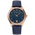 Women's Swiss Classic Diamond (3/8 ct. t.w.) Navy Leather Strap Watch 36mm