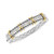 EFFY® Diamond X Bangle Bracelet (1/8 ct. t.w.) in Sterling Silver & 18k Gold-Plate