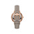 Women's Jaqueline rose gold tone multifunction movement, gray leather watch 38mm