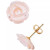 Mother-of-Pearl Flower Stud Earrings in 10k Gold