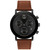 Men's Swiss Chronograph Bold Evolution Brown Leather Strap Watch 42mm