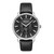 Men's Multifunction Dress Sport Black Genuine Leather Watch 42mm
