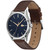 Men's Vienna Brown Leather Strap Watch 42mm