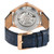 Men's Empire Swiss Automatic Blue Leather Watch 40mm