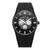 Men's Multi-Function Black Silicone Strap Watch 42mm
