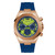 Men's Multifunction Blue Silicone Watch 46mm