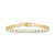 Cubic Zirconia Link Bracelet in 18k Gold-Plated Sterling Silver