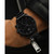 Men's Chronograph Airhawk Black-Tone Stainless Steel Bracelet Watch 42mm