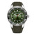 Men's Sporty Three Hand Green Silicon Strap Watch, 49mm