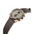 Men's Chronograph Dress Sport Brown Genuine Leather Watch 43mm