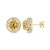 Citrine (3-5/8 ct. t.w.) and White Topaz (1/4 ct. t.w.) Swirl Stud Earrings in 18k Yellow Gold Over Sterling Silver