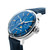 Men's Dervio Collection Blue Dark Genuine Leather Strap Watch 43mm