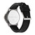 Men's Black Silicone Strap Watch 44mm