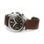 Men's Swiss Chronograph Khaki Aviation Pioneer Brown Leather Strap Watch 40mm