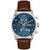 Skymaster Men's Chronograph Brown Leather Strap Watch 44mm