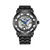 Men's Automatic Black Steel Link Bracelet Watch 44mm