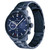 Men's Blue-Tone Stainless Steel Bracelet Watch 44mm