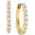 Lab-Created Diamond Small Hoop Earrings (1/4 ct. t.w.) in 10k White or Yellow Gold