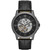 Mens Black Strap Automatic Watch 44mm