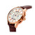 Men's Mucciano Collection Brown Genuine Leather Strap Chronograph Watch, 44mm