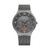 Men's Classic Gray Stainless Steel Mesh Strap Watch 40mm