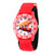 Disney Cars 3 Lightning McQueen Boys' Red Plastic Time Teacher Watch