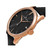 Alexander Watch A911-05, Stainless Steel Rose Gold Tone Case on Black Embossed Genuine Leather Strap