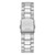 Men's Three-Hand Silver-Tone Stainless Steel Watch with Diamond Accents 42mm