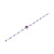 Amethyst (1/6 ct. t.w.) & Enamel Bead Link Bracelet in Sterling Silver