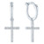 Diamond Cross Drop Earrings (1/10 ct. t.w.) in Sterling Silver
