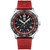 Men's Swiss Chronograph Pacific Diver Red Rubber Strap Watch 44mm