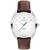Men's Heritage Datron Swiss Automatic Chocolate Genuine Leather Strap Watch 40mm