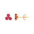 Ruby (3/4 ct. t.w.) Button Stud in 10k Yellow Gold