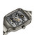 Unisex Swiss Automatic True Square Skeleton Gray High-Tech Ceramic Bracelet Watch 38mm