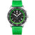 Men's Swiss Chronograph Pacific Diver Green Rubber Strap Watch 44mm