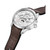 Men's Multifunction Dress Sport Brown Genuine Leather Silicone Watch 42mm