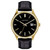 Men's Black Leather Strap Watch 41mm