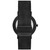 Men's Kuppel Quartz Three Hand Black Stainless Steel Watch, 44mm