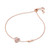 14k Rose Gold-Plated Sterling Silver Crystal Heart Halo Slider Bracelet