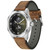 Men's Grip Brown Genuine Leather Strap Watch, 46mm