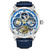 Men's Blue Leather Strap Watch 54mm