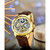Men's Brown Leather Strap Watch 54mm