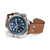 Men's Swiss Khaki X-Wind Brown Leather Strap Watch 45mm