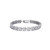 Sterling Silver with Rhodium Plated Clear Round Cubic Zirconia Milgrain Bezel Tennis Bracelet