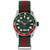 Dive Green & Red Fabric Strap Watch 40mm
