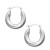 Small Polished Tube Hoop Earrings in 10k Gold and White Gold